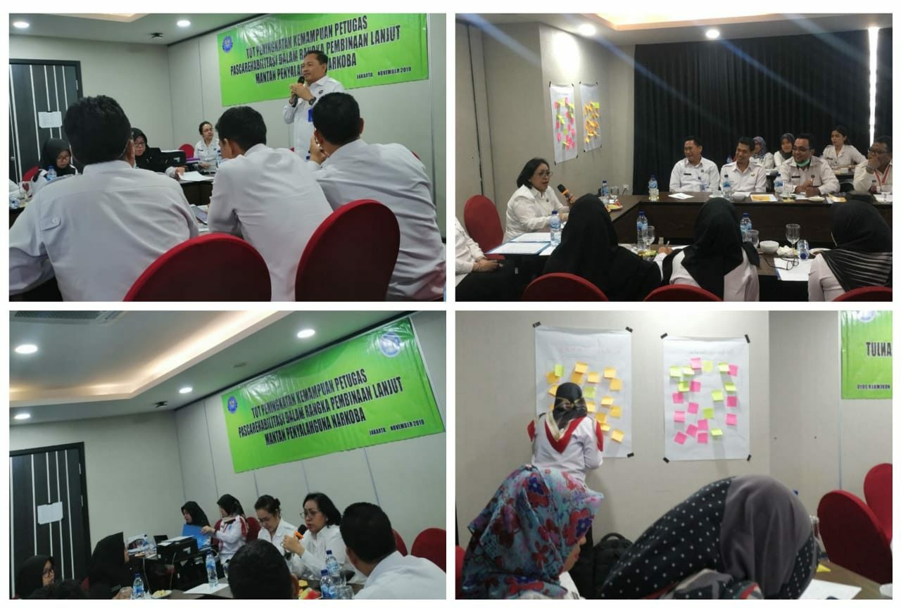 TOT Peningkatan Kemampuan Petugas Pascarehabilitasi Dalam Rangka Pembinaan Lanjut Mantan Penyalahguna Narkoba TOT Peningkatan Kemampuan Petugas Pascarehabilitasi Dalam Rangka Pembinaan Lanjut Mantan Penyalahguna Narkoba