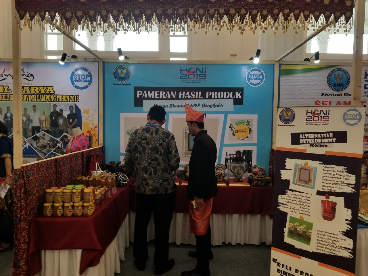 Pameran Hasil Karya Warga Binaan BNN Provinsi Bengkulu Dalam Rangka Acara Puncak Peringatan HANI 2019 di Jakarta