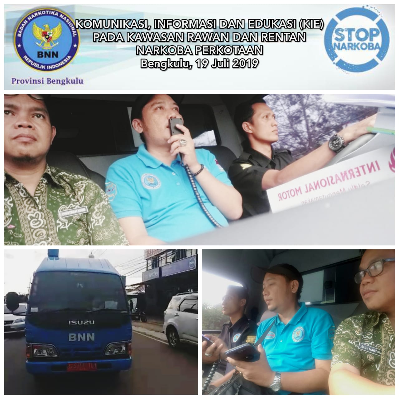 Komunikasi , Informasi dan Edukasi (KIE) Keliling Kawasan Rawan dan Rentan Narkoba Perkotaan di Kota Bengkulu
