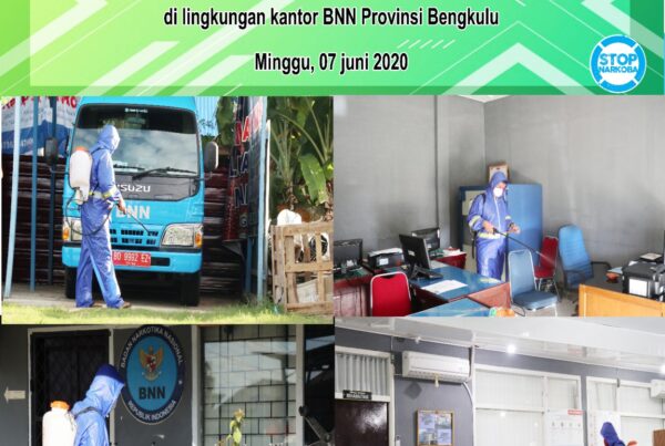 Kegiatan pencegahan penyebaran Pandemi Covid-19 di lingkungan kantor BNNP Bengkulu
