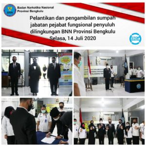 Pelantikan dan Pengambilan Sumpah Pejabat Fungsional Penyuluh Di Lingkungan BNNP Bengkulu