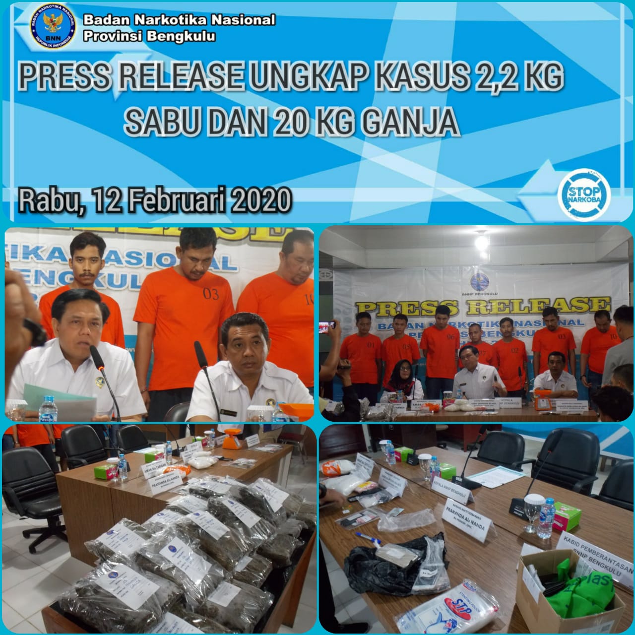 BNNP BENGKULU SITA 2,2 KG SABU DAN 20 KG GANJA MILIK NAPI KELAS II A BENTIRING BNNP BENGKULU SITA 2,2 KG SABU DAN 20 KG GANJA MILIK NAPI KELAS II A BENTIRING