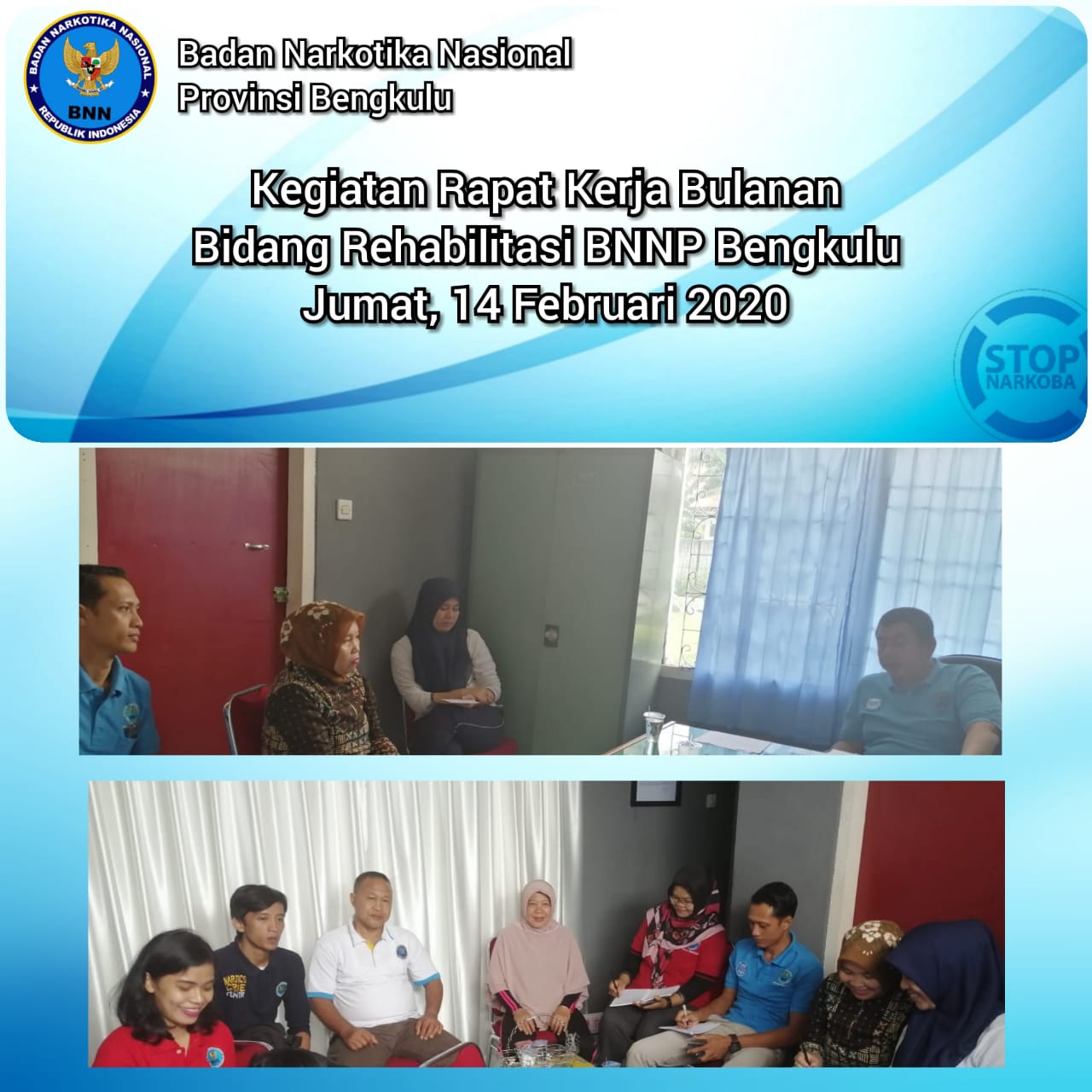 Kegiatan Rapat Bulanan Bidang Rehabilitasi BNN Provinsi Bengkulu Tahun 2020 Kegiatan Rapat Bulanan Bidang Rehabilitasi BNN Provinsi Bengkulu Tahun 2020