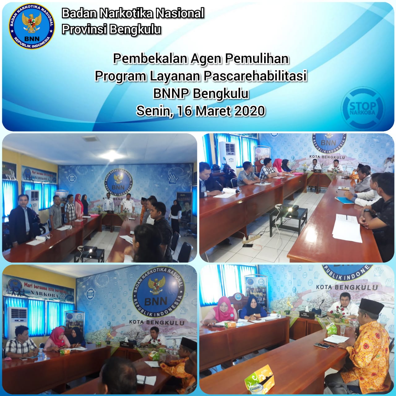 Pembekalan Agen Pemulihan Program Layanan Pascarehabilitasi Tahun 2020 Pembekalan Agen Pemulihan Program Layanan Pascarehabilitasi Tahun 2020