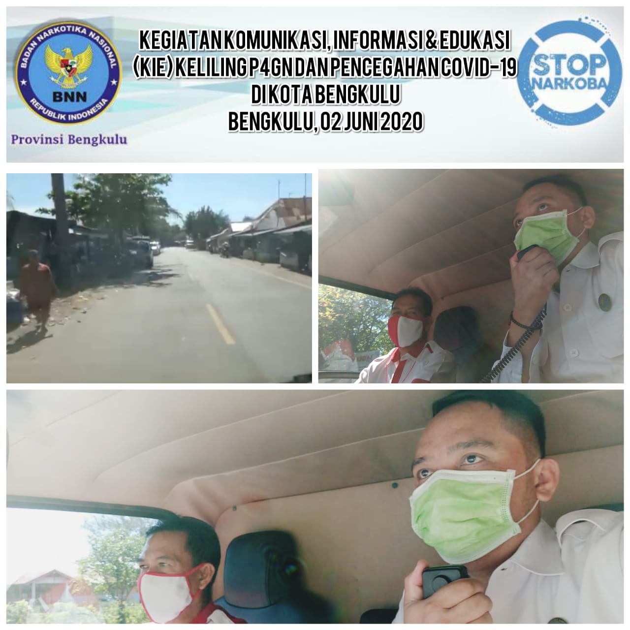 Kegiatan KIE (Komunikasi, Informasi dan Edukasi) Tentang Pencegahan penularan Wabah Covid-19 Kepada Masyarakat Kota Bengkulu Kegiatan KIE (Komunikasi, Informasi dan Edukasi) Tentang Pencegahan penularan Wabah Covid-19 Kepada Masyarakat Kota Bengkulu
