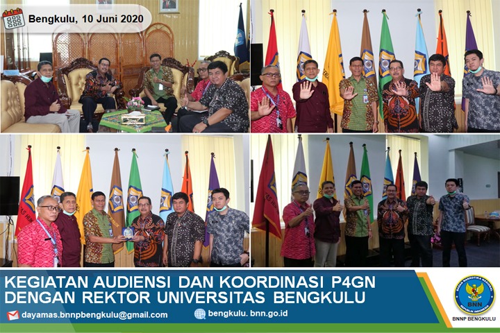 Kegiatan Audiensi dan Koordinasi P4GN dengan Rektor Universitas Bengkulu Kegiatan Audiensi dan Koordinasi P4GN dengan Rektor Universitas Bengkulu