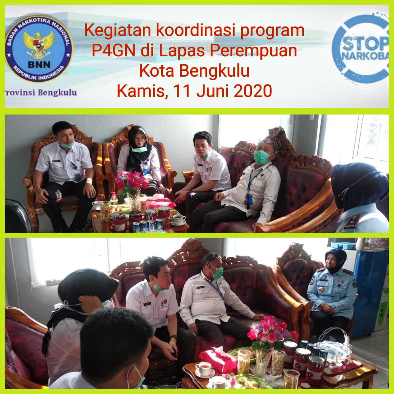 Kegiatan Koordinasi program P4GN dengan Lapas perempuan Kota Bengkulu Kegiatan Koordinasi program P4GN dengan Lapas perempuan Kota Bengkulu