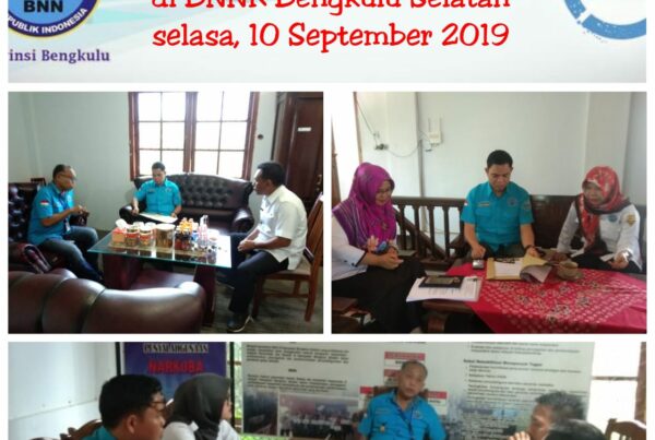 Kegiatan Koordinasi Advokasi Pembangunan Berwawasan Anti Narkoba ke BNNK Bengkulu Selatan Kegiatan Koordinasi Advokasi Pembangunan Berwawasan Anti Narkoba ke BNNK Bengkulu Selatan
