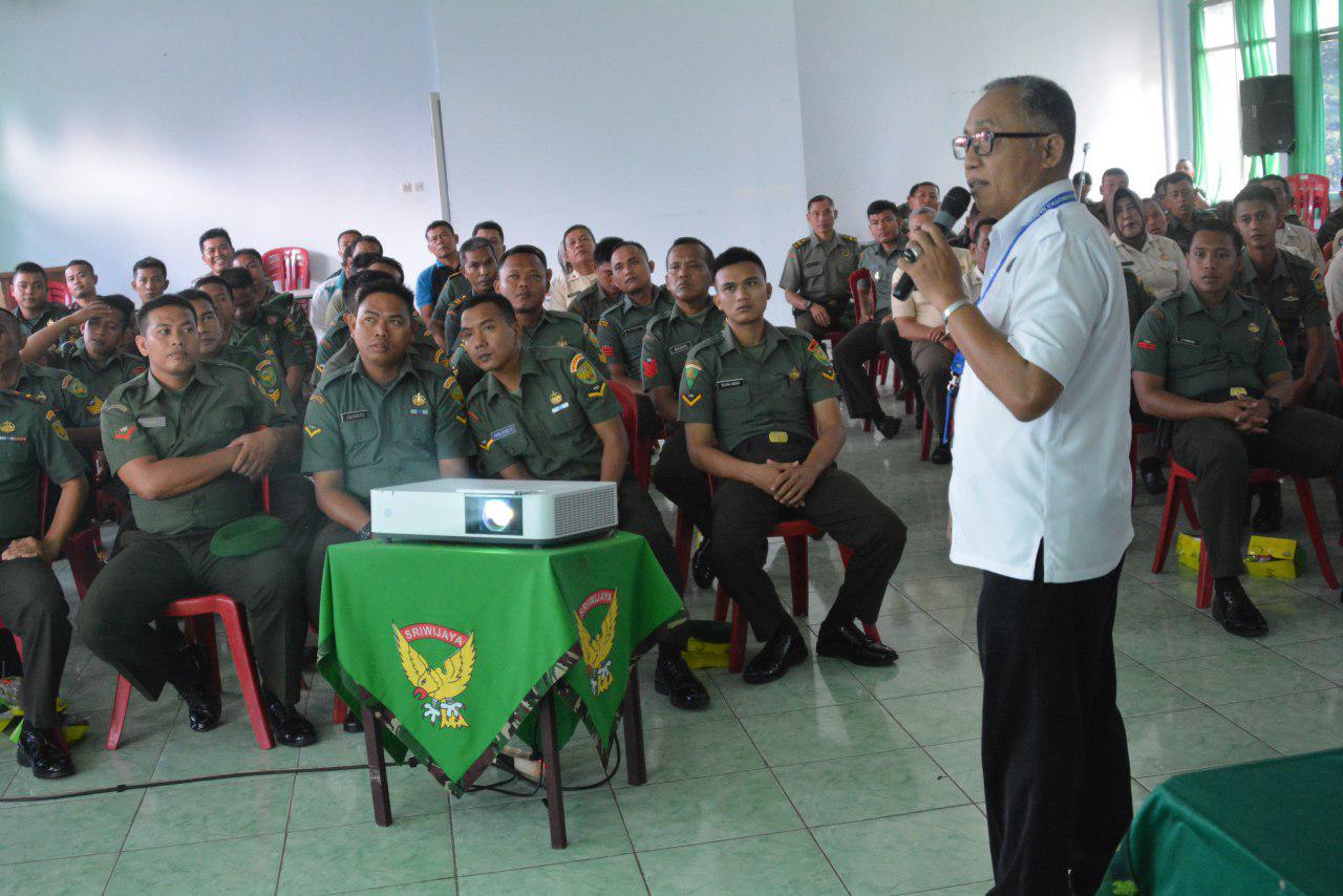 Kegiatan Penyuluhan Bahaya Narkoba di Korem 041/Gamas Bengkulu.