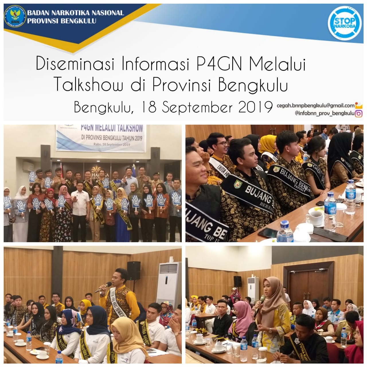 Diseminasi Informasi P4GN Melalui Talkshow di Provinsi Bengkulu Tahun 2019.