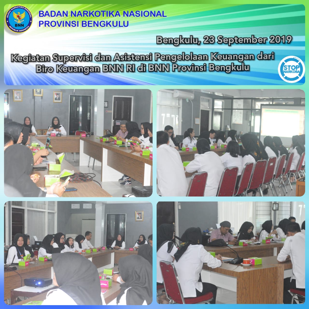 Kegiatan Supervisi dan Asistensi Pengelolaan Keuangan dari Biro Keuangan BNN RI di BNN Provinsi Bengkulu Kegiatan Supervisi dan Asistensi Pengelolaan Keuangan dari Biro Keuangan BNN RI di BNN Provinsi Bengkulu