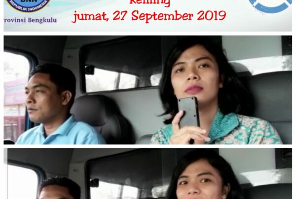 Kegiatan KIE (komunikasi,informasi dan edukasi) keliling di kota Bengkulu.