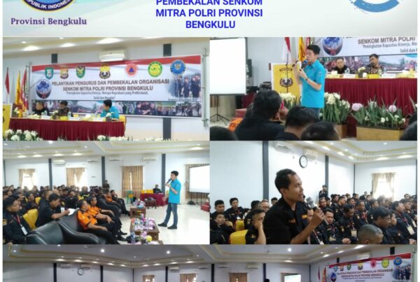 ACARA PELANTIKAN PENGURUS DAN DIKLAT SAR DAN PENINGKATAN KAPASITAS KINERJA SENKOM MITRA POLRI PROVINSI BENGKULU