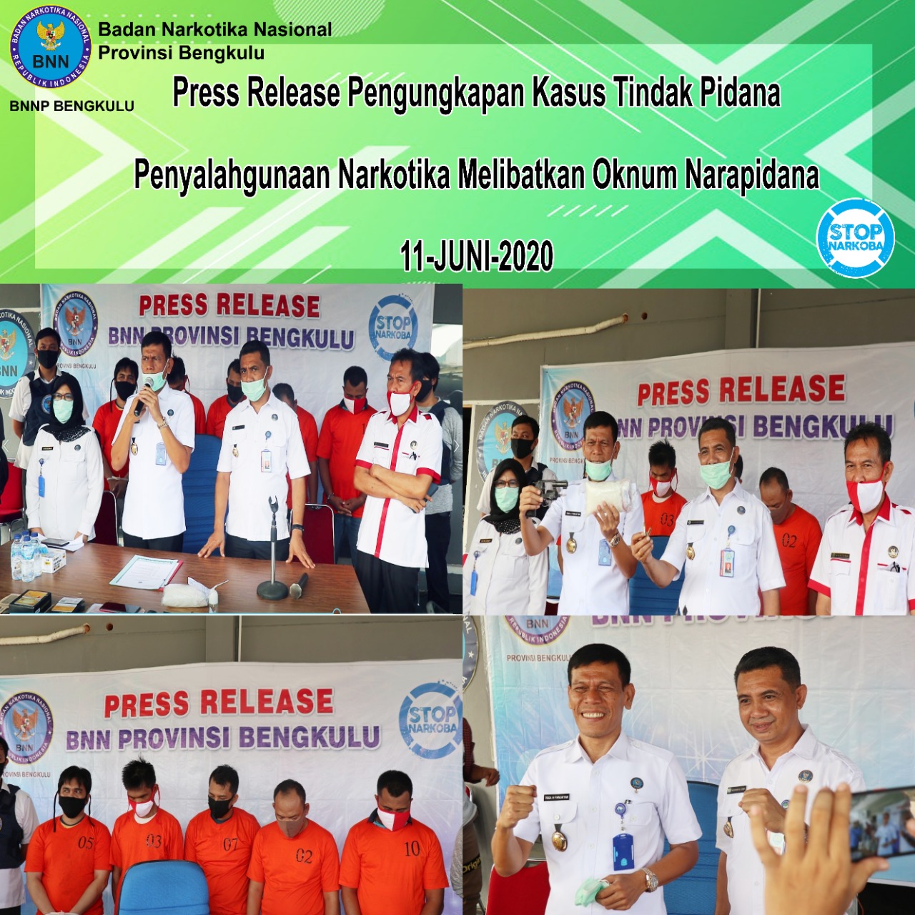 PRESS RELEASE PENGUNGKAPAN KASUS TINDAK PIDANA PENYALAHGUNAAN NARKOTIKA MELIBATKAN OKNUM NARAPIDANA PRESS RELEASE PENGUNGKAPAN KASUS TINDAK PIDANA PENYALAHGUNAAN NARKOTIKA MELIBATKAN OKNUM NARAPIDANA