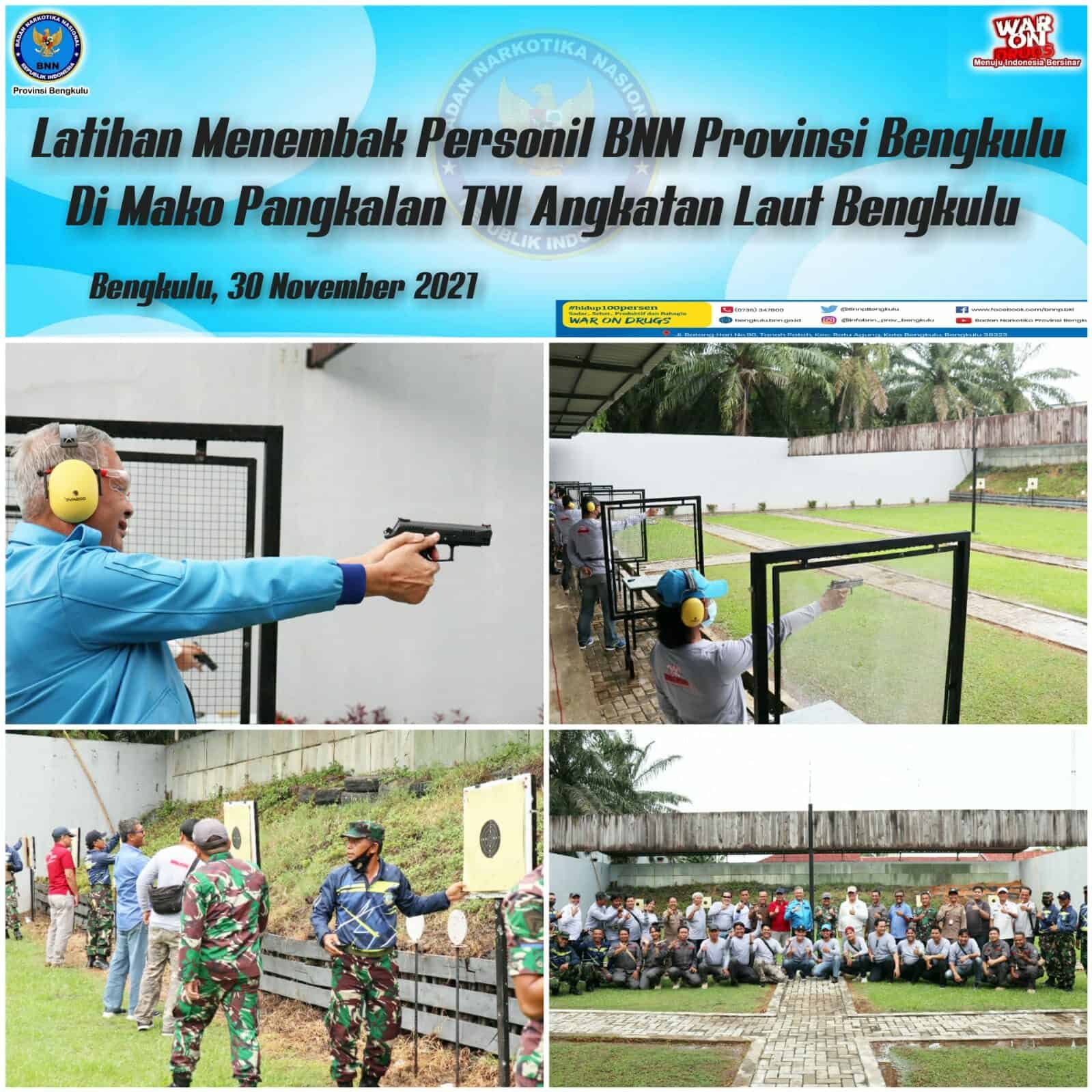 Latihan Menembak Bersama BNNP Bengkulu Konsep Otomatis