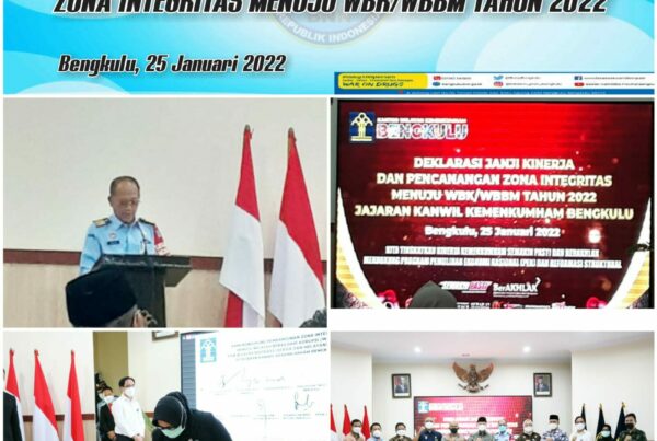 Ikut Dalam Deklarasi Janji Kinerja Penandatanganan Zona integritas Menuju WBK/WBBM Tahun 2022