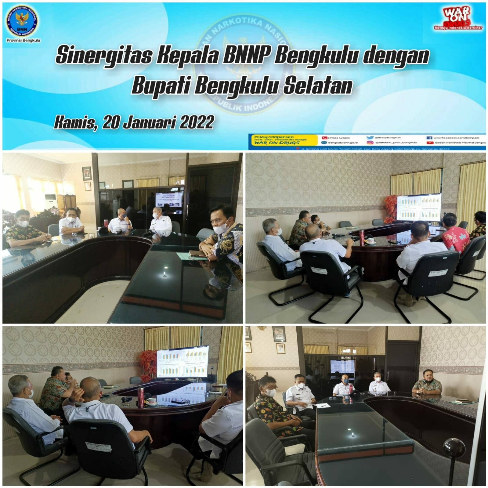 Sinergitas Kepala BNNP Bengkulu dengan Bupati Bengkulu Selatan Sinergitas Kepala BNNP Bengkulu dengan Bupati Bengkulu Selatan