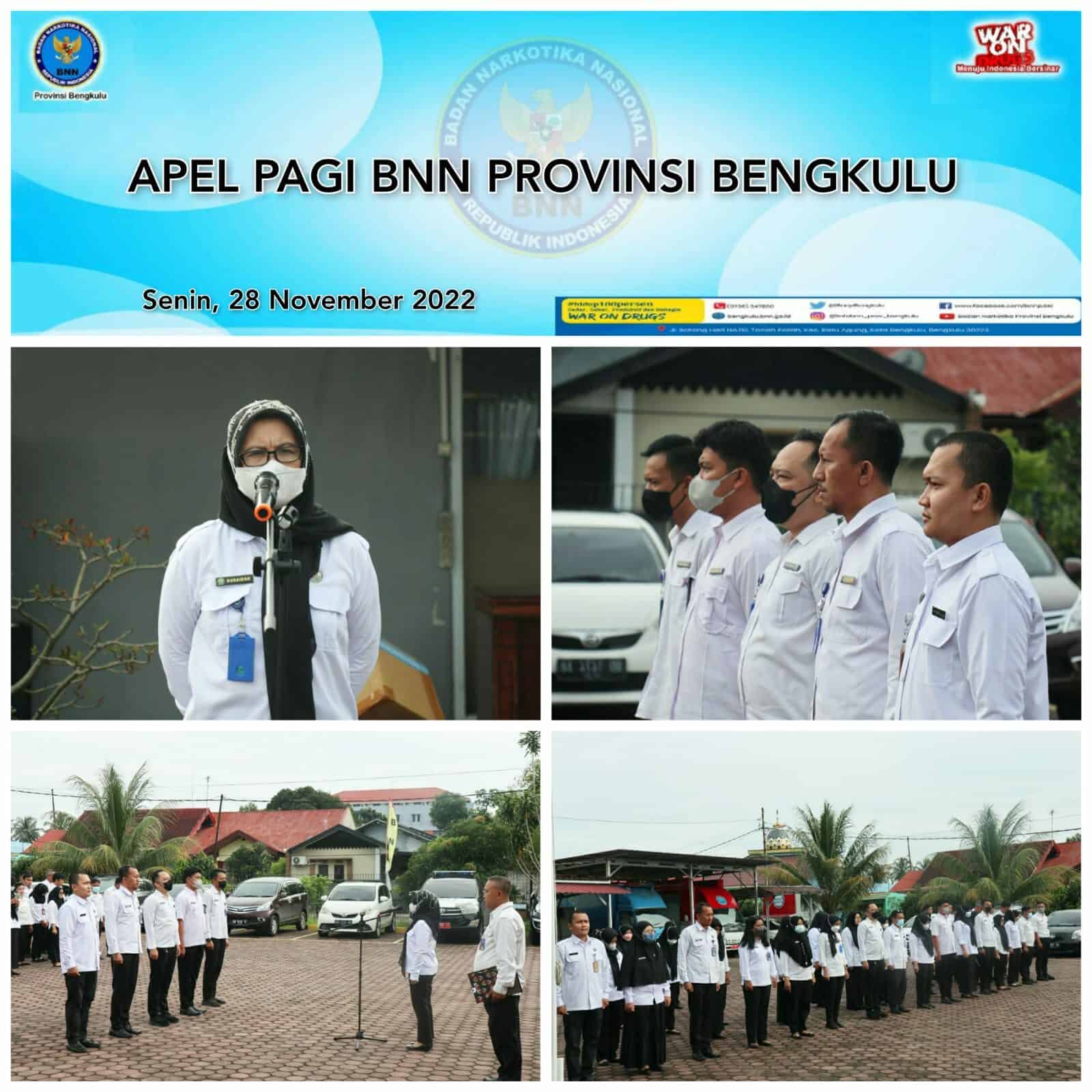 KEGIATAN APEL PAGI DI LINGKUNGAN BNNP BENGKULU KEGIATAN APEL PAGI DI LINGKUNGAN BNNP BENGKULU