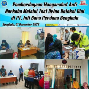 Pemberdayaan Masyarakat Anti Narkoba Melalui Test Urine Deteksi Dini di PT. Inti Bara Perdana