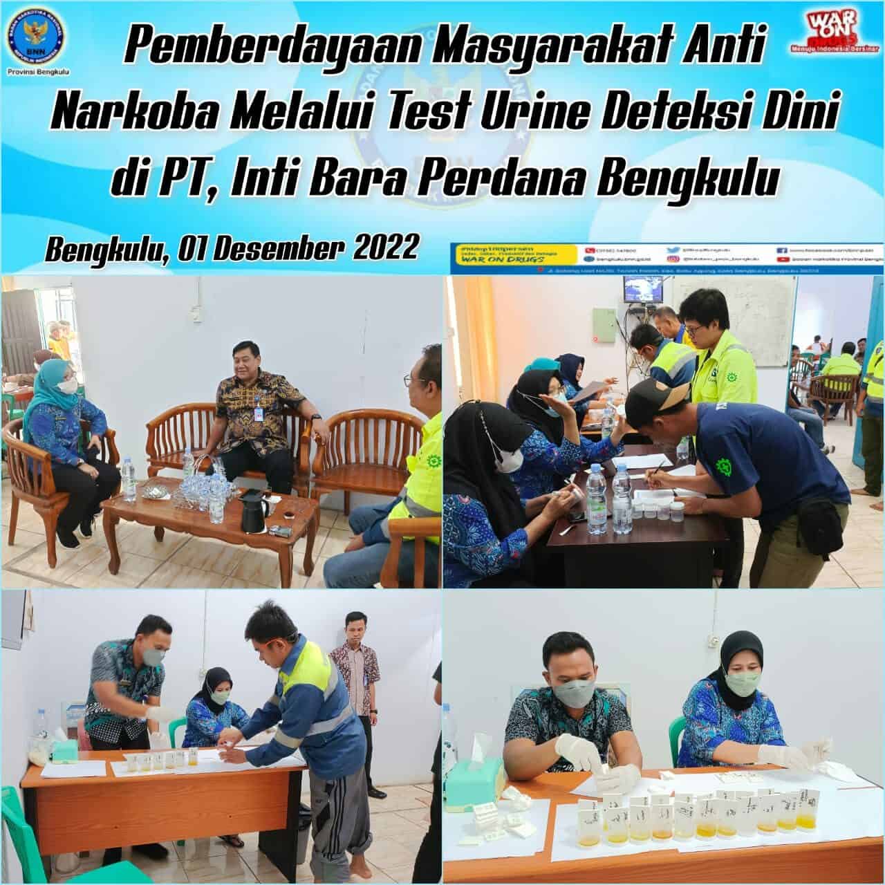 Pemberdayaan Masyarakat Anti Narkoba Melalui Test Urine Deteksi Dini di PT. Inti Bara Perdana Pemberdayaan Masyarakat Anti Narkoba Melalui Test Urine Deteksi Dini di PT. Inti Bara Perdana