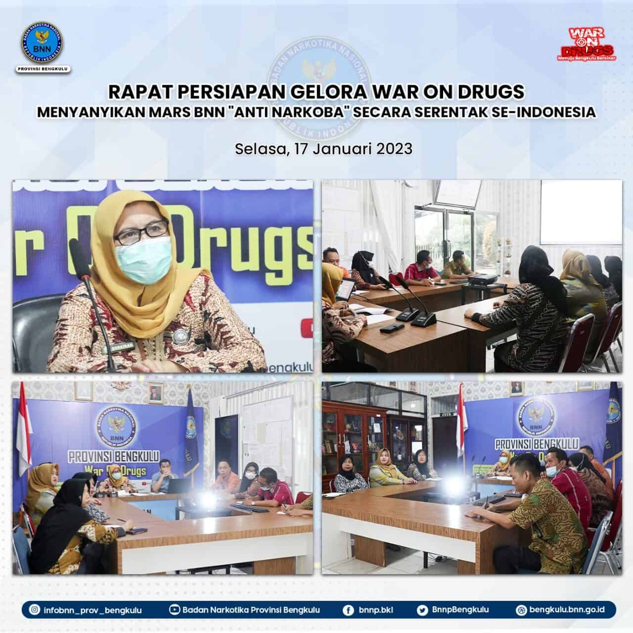 Rapat Persiapan melaksanakan kegiatan menyanyikan lagu Mars BNN Rapat Persiapan melaksanakan kegiatan menyanyikan lagu Mars BNN