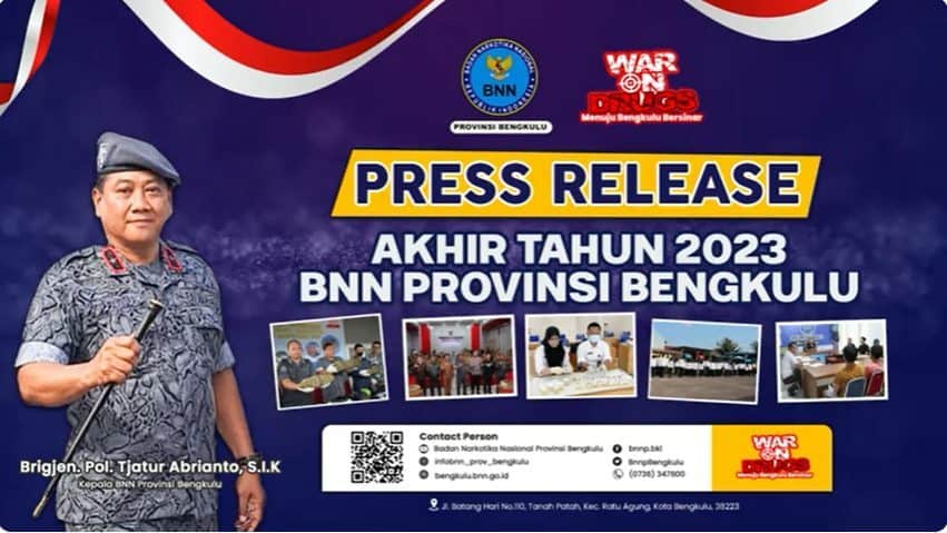 Press Release Capaian Kinerja BNN Provinsi Bengkulu Tahun 2023 Press Release Capaian Kinerja BNN Provinsi Bengkulu Tahun 2023