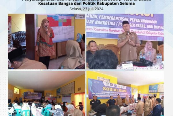 Informasi dan Edukasi P4GN pada kegiatan Sosialisasi Pencegahan, Pemberantasan, Penyalahgunaan dan Peredaran Gelap Narkoba (P4GN) di Badan Kesatuan Bangsa dan Politik Kabupaten Seluma