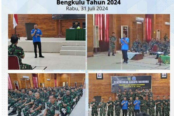 Penyuluhan Bahaya Narkoba di Korem 041/Gamas Bengkulu Tahun 2024