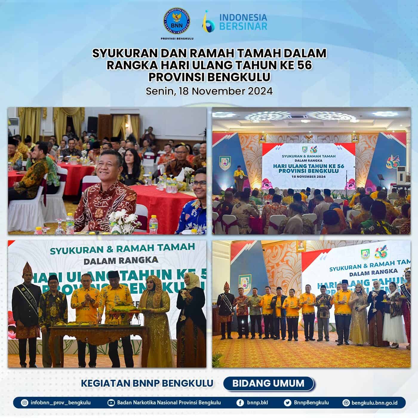 SYUKURAN DAN RAMAH TAMAH DALAM RANGKA HARI ULANG TAHUN KE 56 PROVINSI BENGKULU Konsep Otomatis