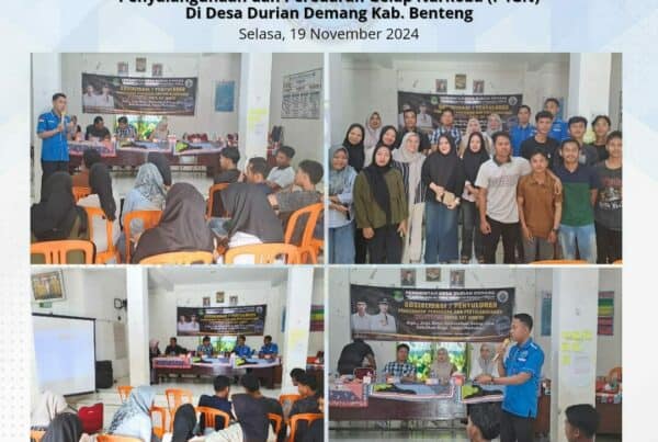 Informasi dan Edukasi P4GN pada kegiatan Sosialisasi Pencegahan, Pemberantasan, Penyalahgunaan dan Peredaran Gelap Narkoba (P4GN) di Desa Durian Demang Kabupaten Bengkulu Tengah
