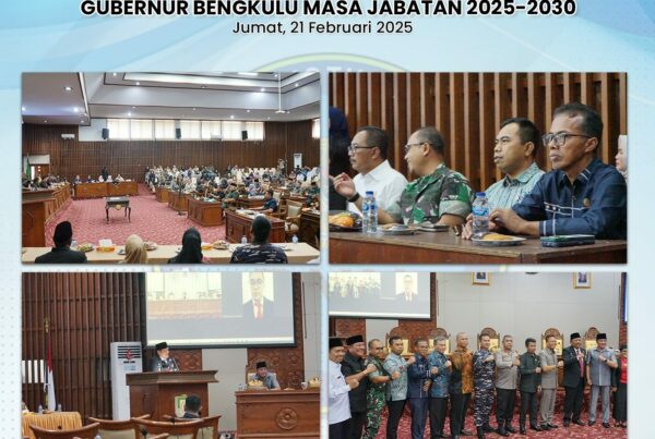 RAPAT PARIPURNA SERAH TERIMA JABATAN GUBERNUR BENGKULU MASA JABATAN 2025-2030