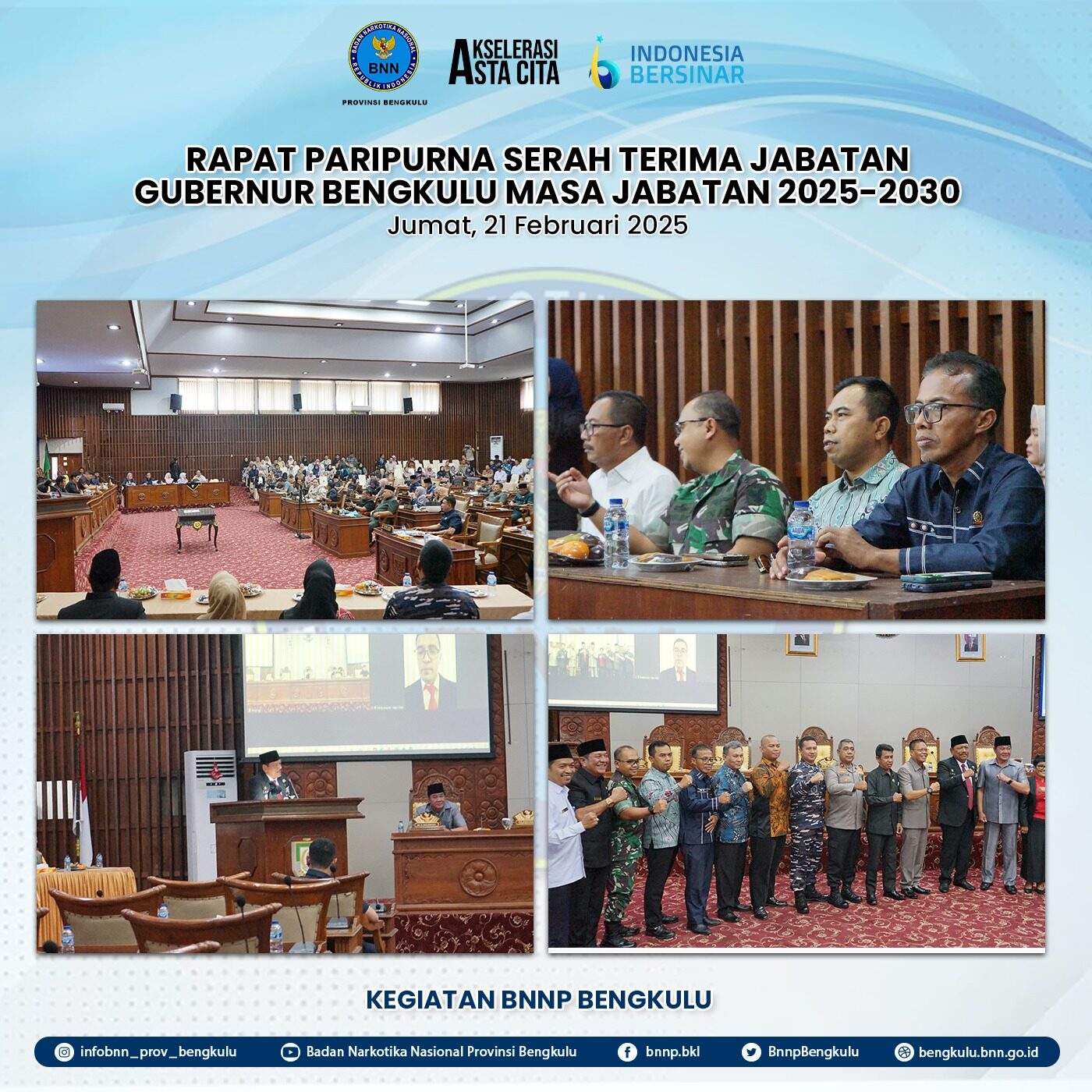 RAPAT PARIPURNA SERAH TERIMA JABATAN GUBERNUR BENGKULU MASA JABATAN 2025-2030 RAPAT PARIPURNA SERAH TERIMA JABATAN GUBERNUR BENGKULU MASA JABATAN 2025-2030