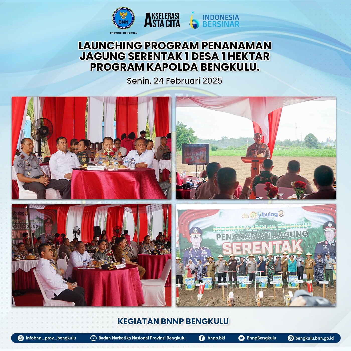 LAUNCHING PROGRAM PENANAMAN JAGUNG SERENTAK 1 DESA 1 HEKTAR PROGRAM KAPOLDA BENGKULU LAUNCHING PROGRAM PENANAMAN JAGUNG SERENTAK 1 DESA 1 HEKTAR PROGRAM KAPOLDA BENGKULU