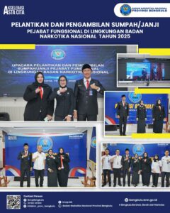 PELANTIKAN DAN PENGAMBILAN SUMPAH/JANJI PEJABAT FUNGSIONAL DI LINGKUNGAN BNN SECARA VIRTUAL