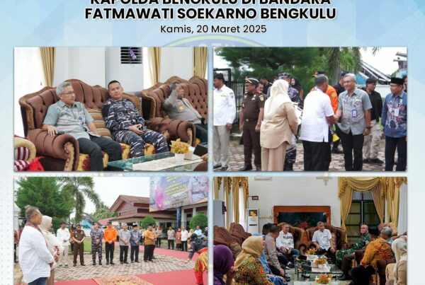 PENJEMPUTAN DAN TRADISI PENYAMBUTAN KAPOLDA BENGKULU DI BANDARA FATMAWATI SOEKARNO BENGKULU