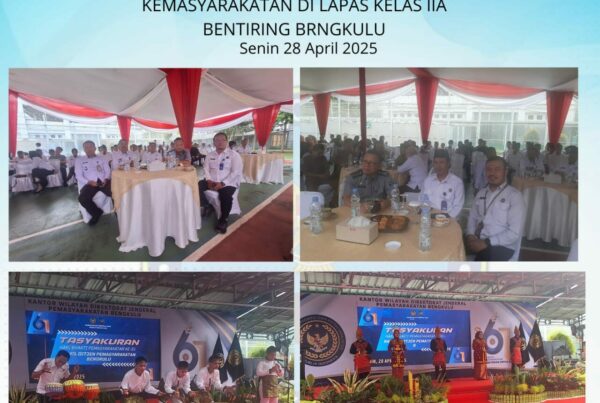 Tasyakuran Hari Bhakti Pemasyarakatan Ke 61 Kanwil Ditjen Pemasyarakatan Bengkulu
