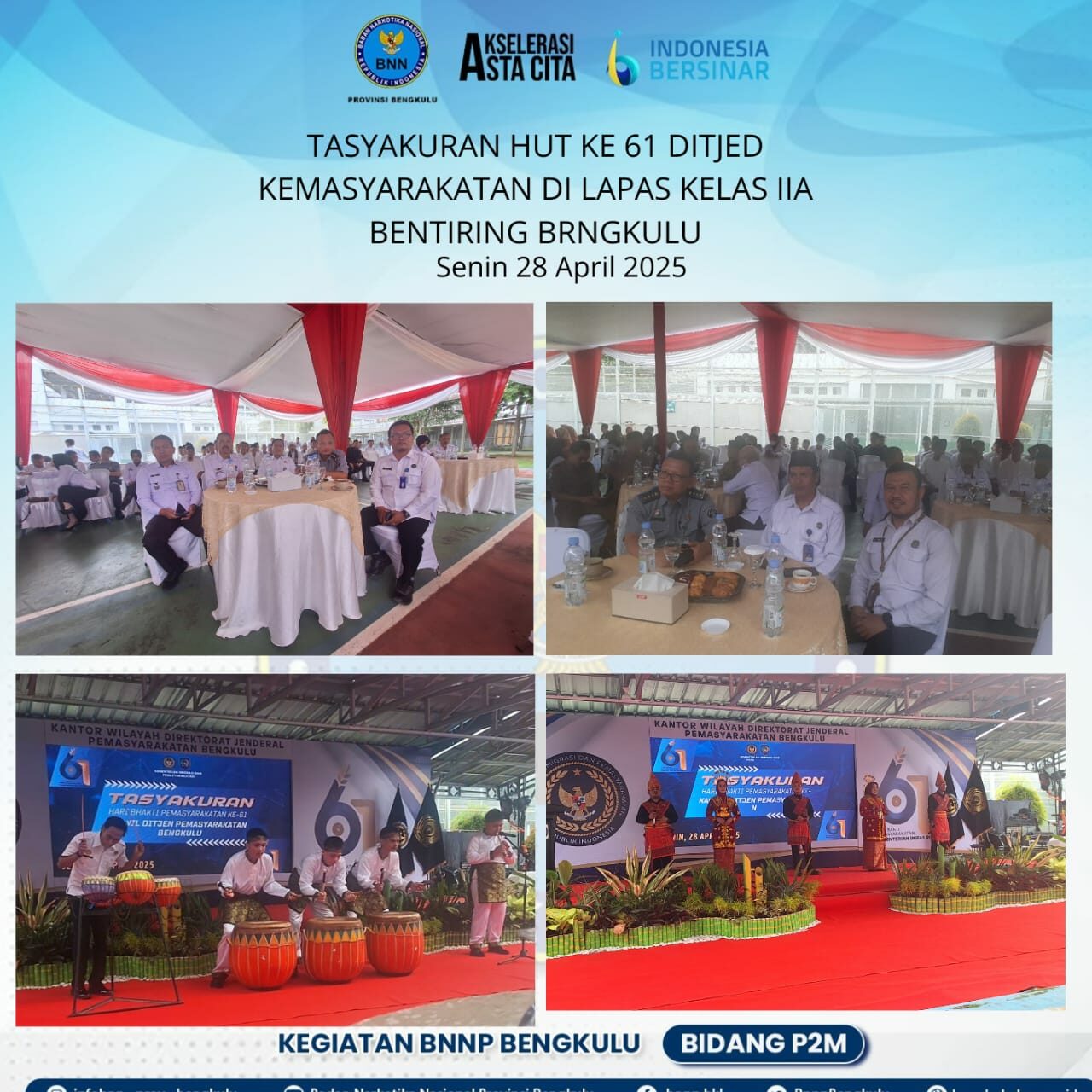 Tasyakuran Hari Bhakti Pemasyarakatan Ke 61 Kanwil Ditjen Pemasyarakatan Bengkulu Tasyakuran Hari Bhakti Pemasyarakatan Ke 61 Kanwil Ditjen Pemasyarakatan Bengkulu