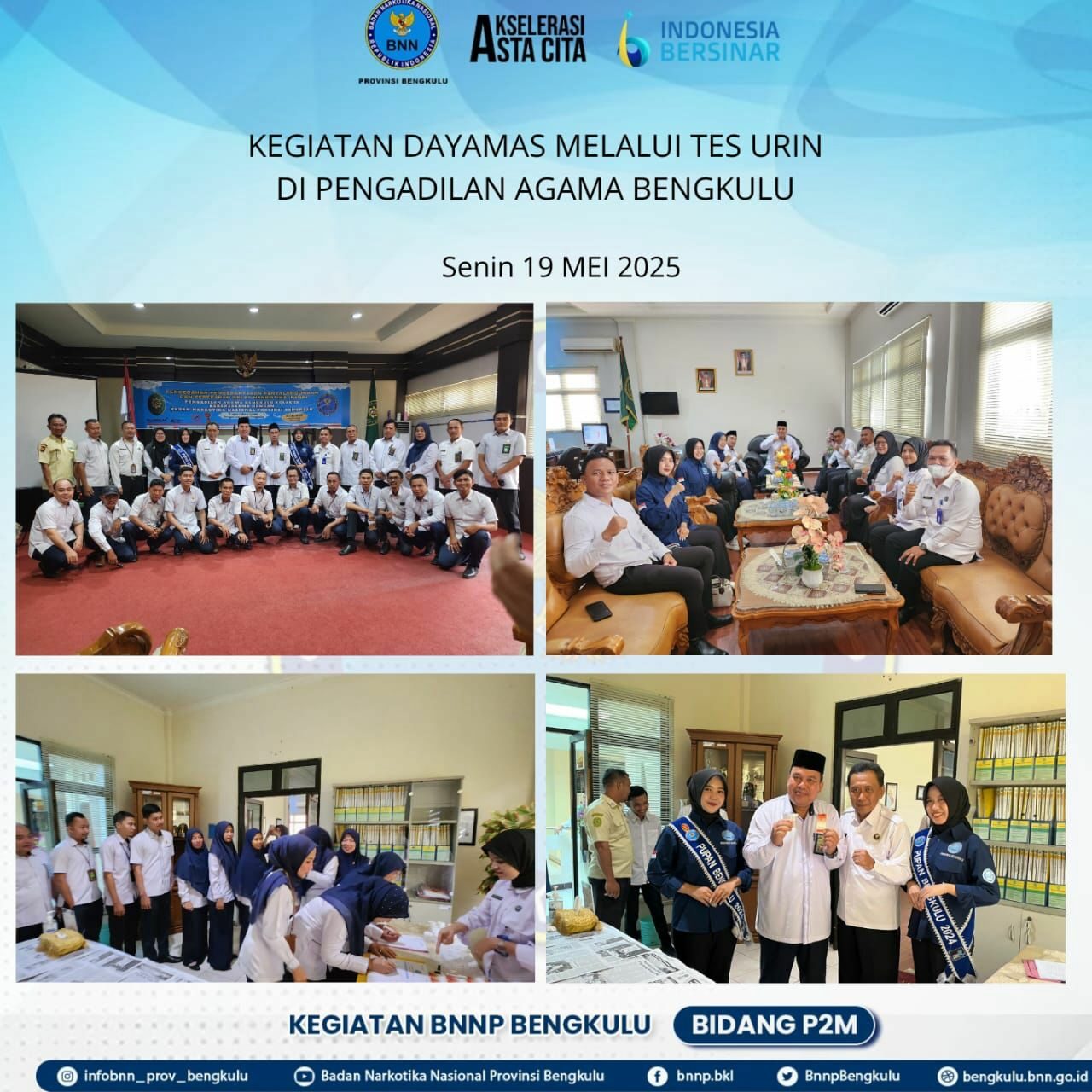 Pemberdayaan Masyarakat Anti Narkoba Melalui Tes Urine dan KIE di lingkungan Pengadilan Agama Bengkulu UPACARA DALAM RANGKA PERINGATAN HARI KEBANGKITAN NASIONAL KE-117