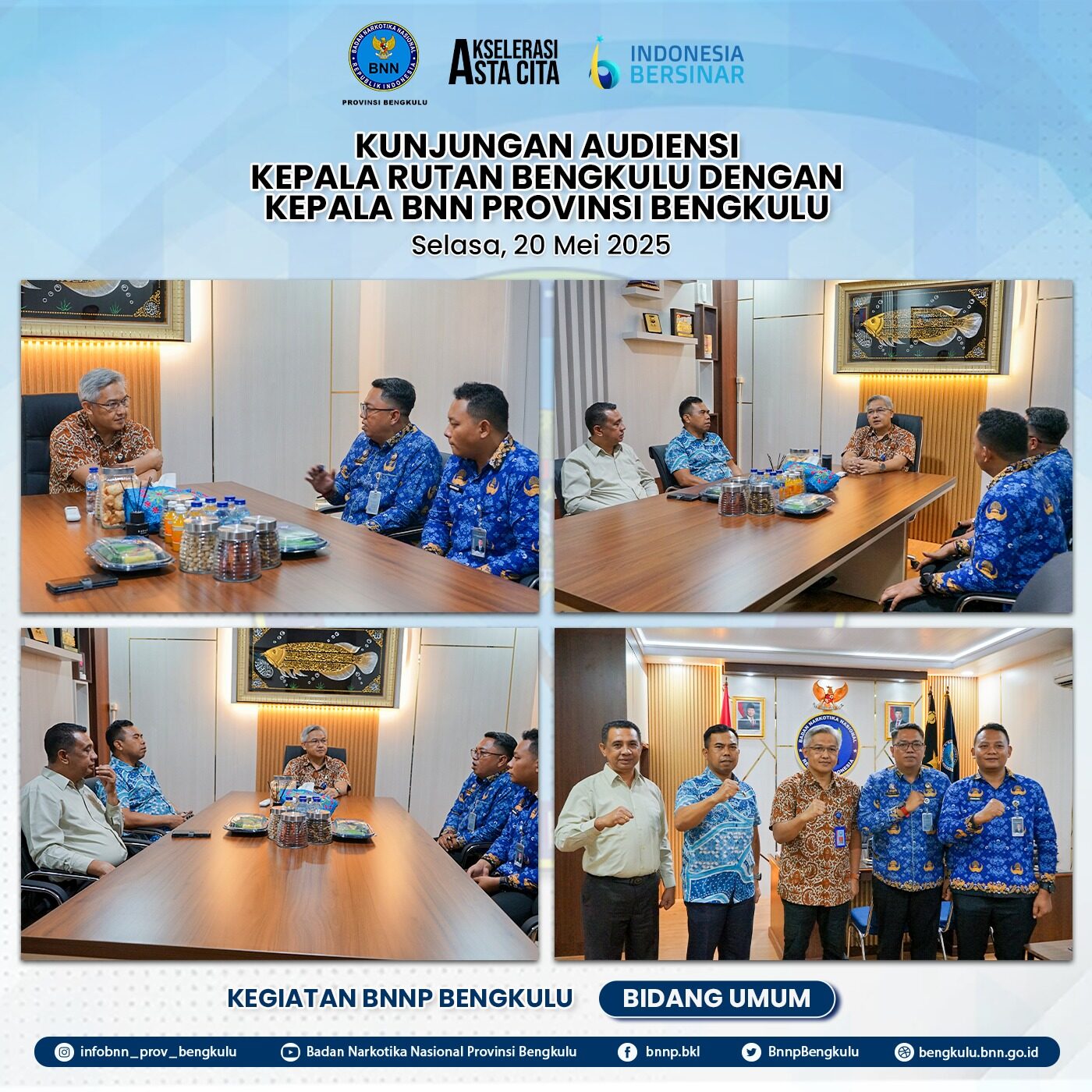KUNJUNGAN AUDIENSI KEPALA RUTAN BENGKULU DENGAN KEPALA BNN PROVINSI BENGKULU KUNJUNGAN AUDIENSI KEPALA RUTAN BENGKULU DENGAN KEPALA BNN PROVINSI BENGKULU